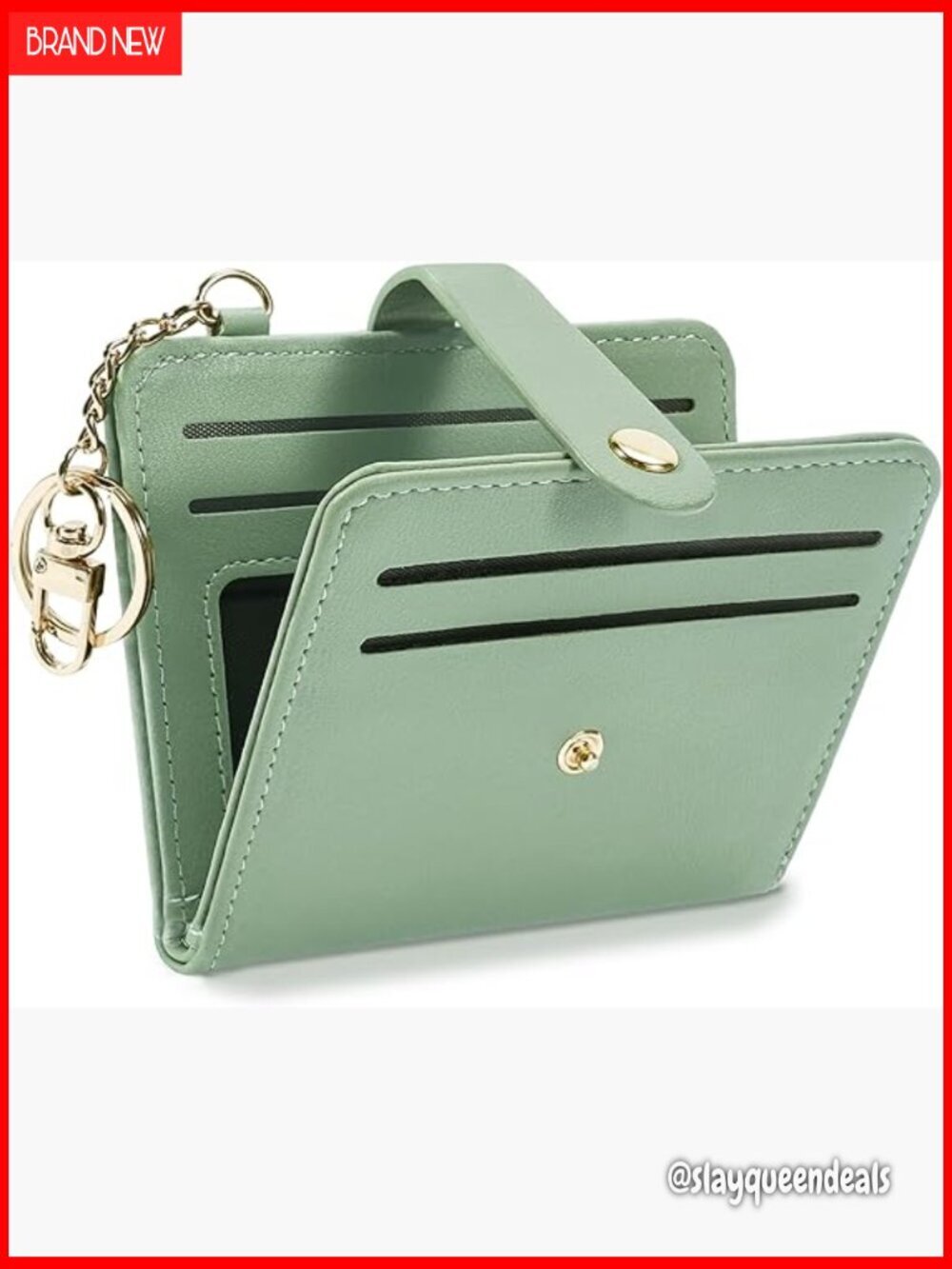 Slim RFID Blocking Leather Card Holder with ID Window & Coin Purse